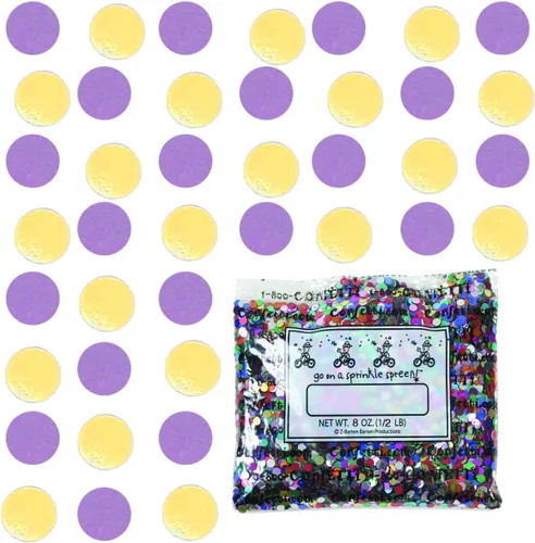 Vista 136 de Confetti Circle 1/4" Negro, Azul Marino Combo - 2 bolsas de media onza (1 oz) (8550/9971)