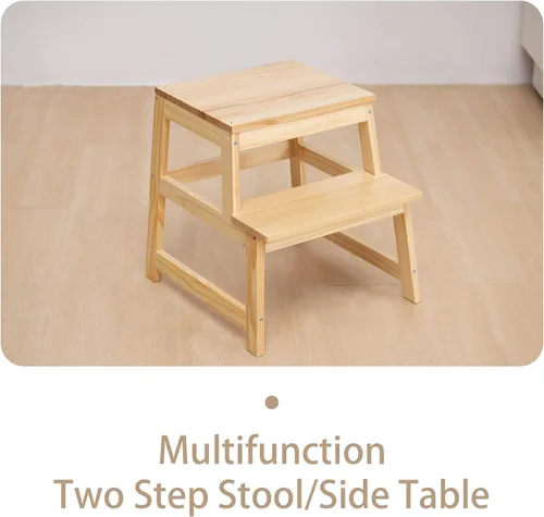 Vista 3 de Taburete de cocina para niños pequeños con alfombrilla antideslizante, Taburete de aprendizaje Montessori de madera para niños de Wood City, Torre