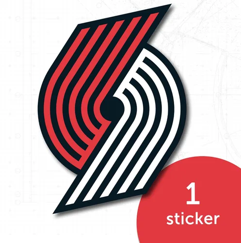 Vista 5 de Desert Cactus Portland Trailblazers NBA - Calcomanía de vinilo con licencia oficial de la NBA, botella de agua para laptop, álbum de recortes
