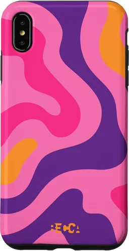 Vista 11 de Retro Liquid Swirl Groovy Abstract Pattern Wave Purple Phone Case for iPhone 17
