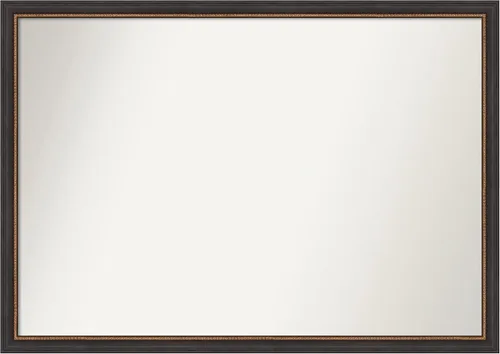 Vista 88 de Amanti Art Espejo de baño negro para sobre el fregadero, 23 x 23 pulgadas, espejo cuadrado negro Ashton, marco de madera tradicional mediano, se