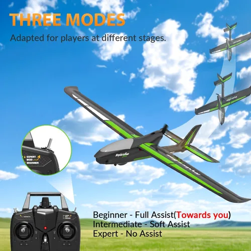 Vista 6 de VOLANTEXRC - Avión RC de nueva versión, avión de control remoto para adultos, avión RC de 4 canales con construcción de espuma duradera, 3 modos