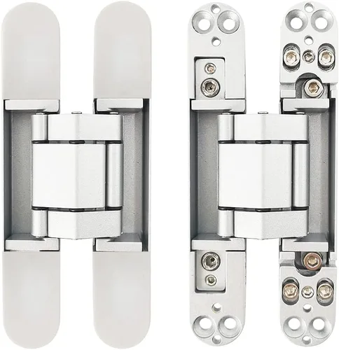 Vista 6 de Bisagras invisibles Bisagra de puerta oculta resistente Bisagra oculta 3-D ajustable - Negro -1 par