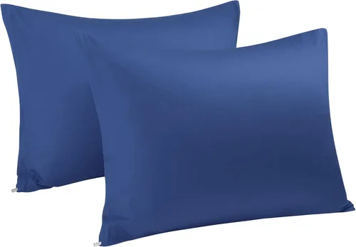 Vista 23 de uxcell Fundas de almohada tejidas de 100% algodón egipcio, fundas de almohada suaves y transpirables con cierre de cremallera, 2 fundas de almohada