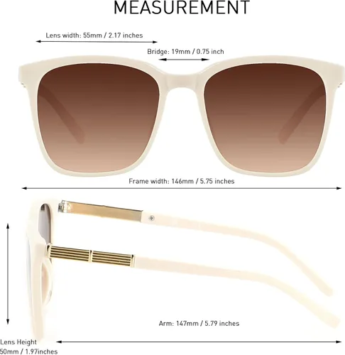 Vista 4 de LYZOIT Lentes de sol de gran tamaño para mujer, con espejo, grandes sombras, a la moda, marco cuadrado, gafas de sol con protección UV
