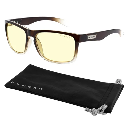 Vista 3 de GUNNAR Gaming Glasses - Intercept Latte/Fade Amber Lens - Blue Light Blocking Relieve Dry Eye