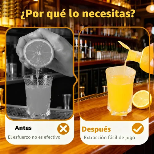 Vista 7 de Exprimidor de limón manual de 2 piezas, extractor de jugo de lima