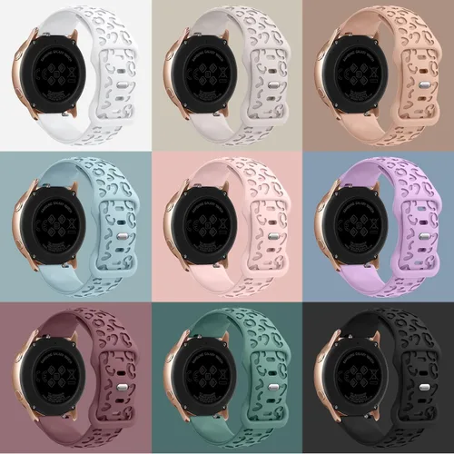 Vista 4 de 4 Pack de bandas grabadas con leopardo compatibles con Samsung Galaxy Watch 7/FE/6/5/4 Band 40mm 44mm, Galaxy Watch 5 Pro 45mm, Galaxy Active 2