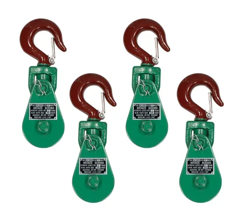 Vista 11 de Mytee Products Bloque de arrebate con gancho WLL 2 Toneladas Polea de 3"' + ' Cable de alambre de 3/8" Pulley para rescate con enrollamiento