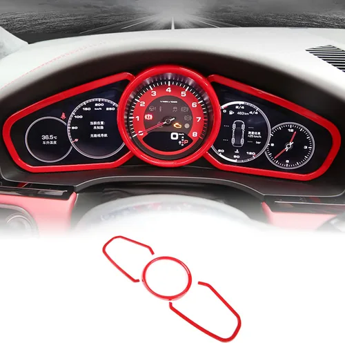 Vista 6 de Panel de salpicadero compatible con Porsche Cayenne 2018, 2019, 2020, accesorios interiores (fibra de carbono)