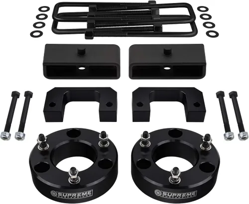 Vista 17 de Kit de elevación completa para Chevrolet Silverado & GMC Sierra 1500 2007-2020, separadores de puntales de elevación delantera, bloques cónicos