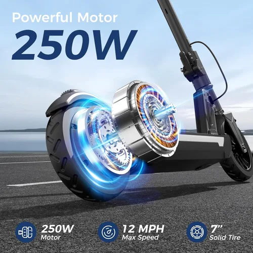 Vista 5 de ISINWHEEL Patinete Eléctrico para Niños de 6 a 14 años, Patinete Eléctrico Plegable para Niños de 200W/150W con 3 Velocidades (8/13/20 Km/h)