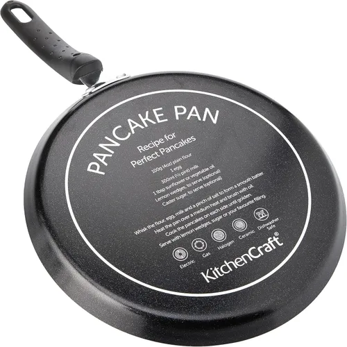 Vista 4 de KitchenCraft Sartén antiadherente para panqueques con receta impresa, aluminio, 9.4 in