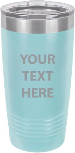 Vista 15 de Taza de café personalizable con texto personalizable y grabado láser de 20 onzas Azul