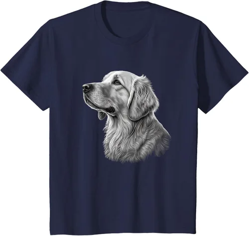 Vista 36 de Camiseta divertida Golden Retriever, Negro