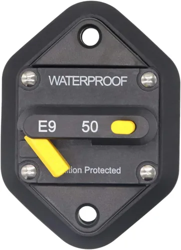 Vista 57 de E69 Interruptor de circuito de 10 A T3 con restablecimiento manual Mini de montaje en superficie IP66 Interruptor conmutable de 10 A