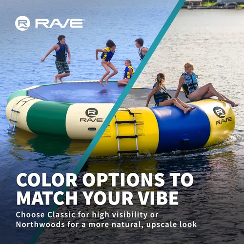 Vista 8 de RAVE Bongo 15 foot la edición de Northwood Bounce Plataforma 2015 Azul