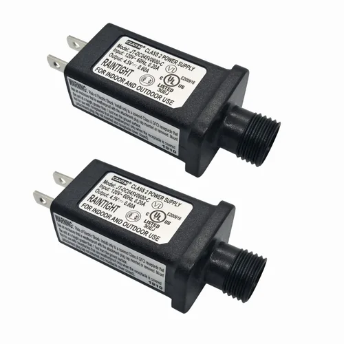 Vista 9 de Controlador LED de 4.5 V, transformador LED clase 2, fuente de alimentación IP44 impermeable de bajo voltaje, enchufe de EE. UU. para luz
