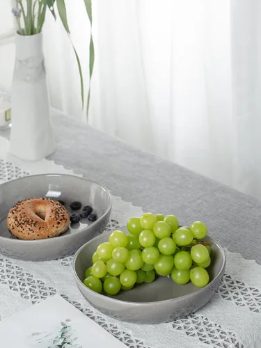 Vista 5 de famiware Aurora - Cuencos para pasta de 8.75 pulgadas, cuencos grandes de 32 onzas para cocina, ensalada, sopa, platos de pasta de gres irregular