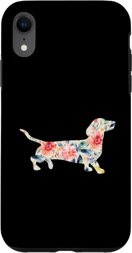 Vista 24 de Funda para perro salchicha floral para iPhone 12 mini