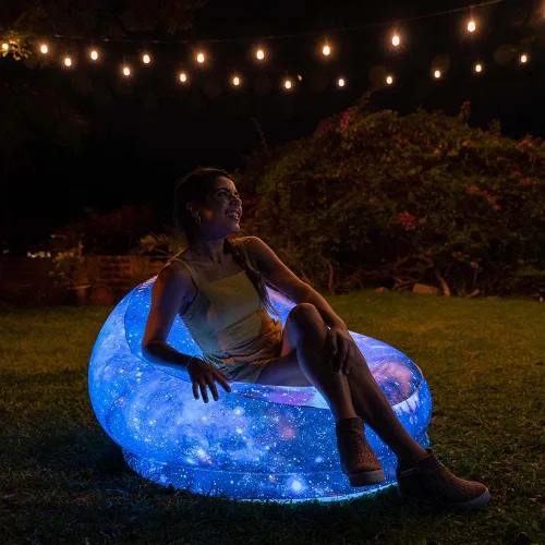 Vista 7 de Sillas inflables iluminadas con LED Air Candy (Silla de juegos iluminada con LED Galaxy)
