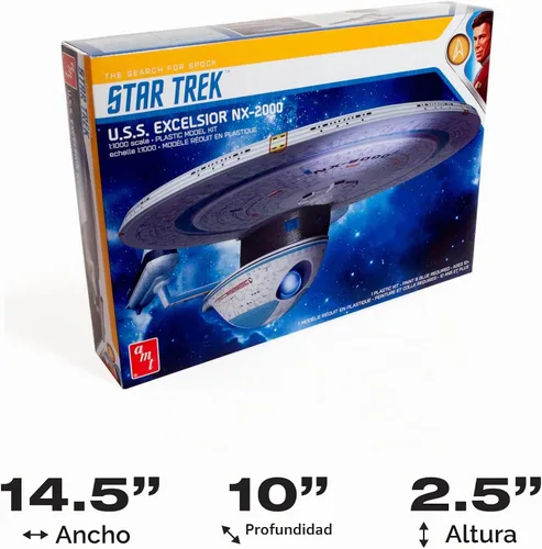 Vista 5 de AMT Star Trek U.S.S. Excelsior 1:1000 Kit de modelo a escala 1:1000