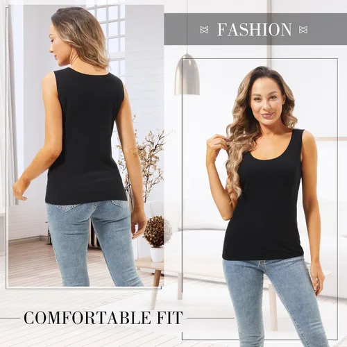 Vista 4 de 6 camisetas térmicas de invierno para mujer