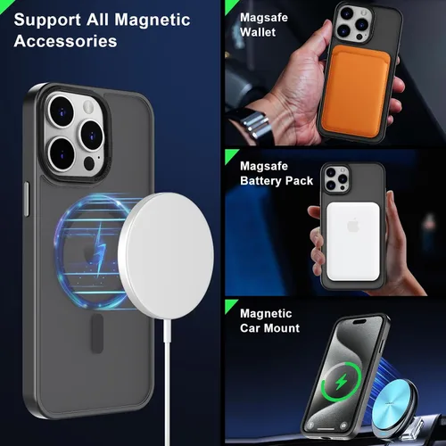 Vista 333 de MOCCA - Funda magnética resistente para iPhone XR de 6.1 pulgadas, compatible con MagSafe, funda con protección contra caídas de grado militar