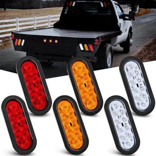 Vista 10 de Nilight juego de 2 luces de señalización de giro LED de 16 luces ámbar, carcasa de aluminio de 4.4 pulgadas, luces indicadoras de señalización