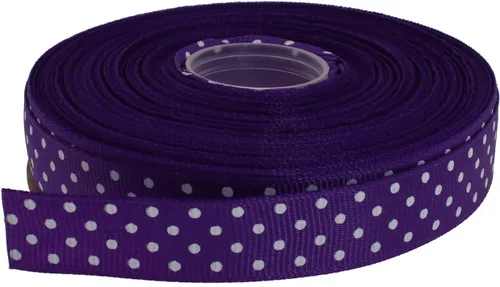 Vista 51 de Cinta de grogrén de lunares de 25 yardas cada rollo 100% poliéster (1 pulgada, beige)