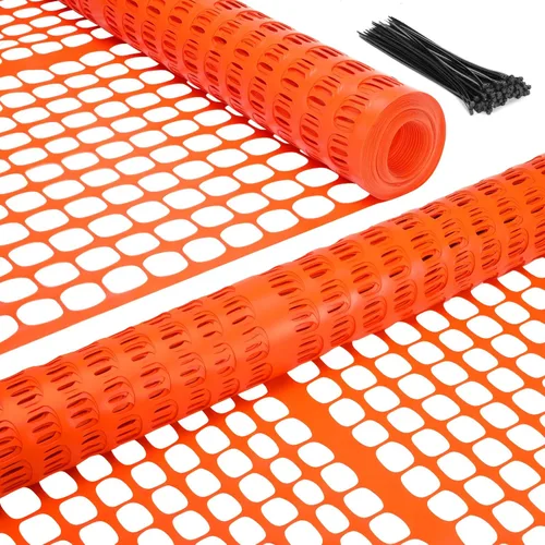 Vista 11 de Ohuhu Valla de seguridad de plástico para jardín de 4'x50'/5.3 libras, color negro