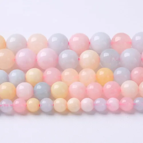 Vista 81 de 100 cuentas de piedra multicolor natural de 0.236 pulgadas (0.236 in), cuentas espaciadoras sueltas redondas para hacer pulseras, collares, aretes