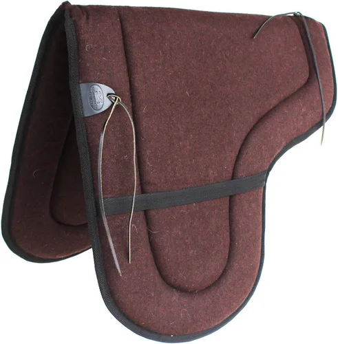 Vista 4 de Australian Wool Shaped Trail Rider Comfort Horse Saddle Pad Black 109SP535 Negro