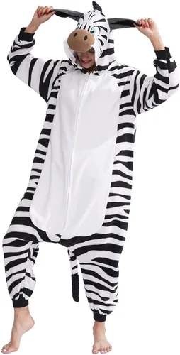Vista 2 de Adult Onesie Pajamas Cosplay Costume Animal Plush Homewear Sleepwear Jumpsuit for Men Women Girls Boys Teens