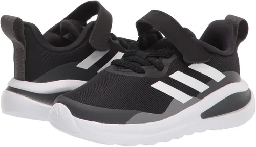 Vista 7 de adidas Fortarun - Tenis de correr elásticos unisex para niños Core NegroNube BlancoGris Seis