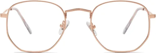 Vista 7 de SOJOS Small Blue Light Blocking Glasses Hexagonal Eyeglasses Frame Anti Blue Ray Glasses One and Only SJ5036