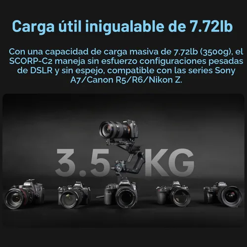 Vista 3 de FeiyuTech Estabilizador de cardán de cámara SCORP-C2 con seguimiento de IA
