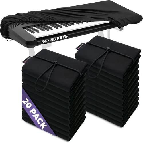 Vista 7 de Liquid Stands Funda para teclado de piano, cubierta antipolvo para 88 Funda protectora eléctrica digital con elastano de alta elasticidad y bloqueo