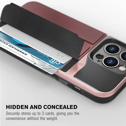 Vista 3 de VENA Funda tipo cartera compatible con Apple iPhone 13 Pro (6.1 pulgadas), vCommute (protección contra caídas de grado militar) Funda de piel