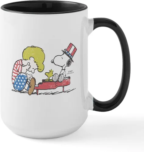 Vista 81 de CafePress SNOOPY Joe Cool - Taza de café de cerámica (15.0 fl oz)