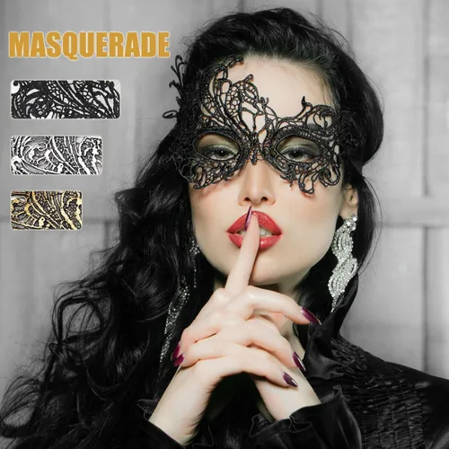 Vista 5 de MYMENU Máscara de baile para mujer, de encaje, veneciana, de Halloween, para fiesta de disfraces, Mardi Gras (3 Fénix)