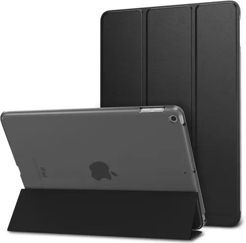 Vista 21 de MoKo Funda para iPad 9.7 2018/2017 de 5ª / 6ª Generación - Funda delgada y ligera con soporte para Smartphone con parte trasera translúcida
