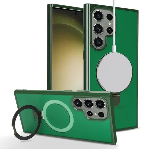 Vista 10 de Cavor - Funda para Samsung S23 Ultra, compatible con MagSafe, lavanda Funda para teléfono Galaxy S23 Ultra con función atril, protección suave,
