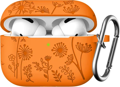 Vista 11 de Lerobo - Funda para AirPods Pro 2, funda de silicona suave con llavero para mujer