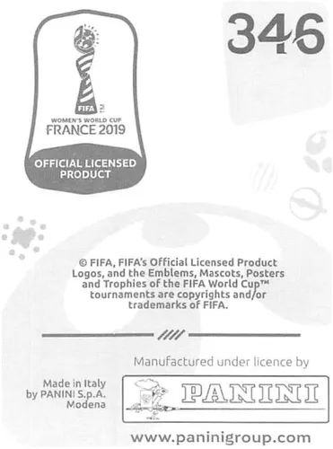 Vista 2 de Panini FIFA - Calcomanías para álbumes de la Copa Mundial Femenina de Francia 2019 (solo adhesivo individual) Fútbol #346 Nichelle Prince Canadá 2