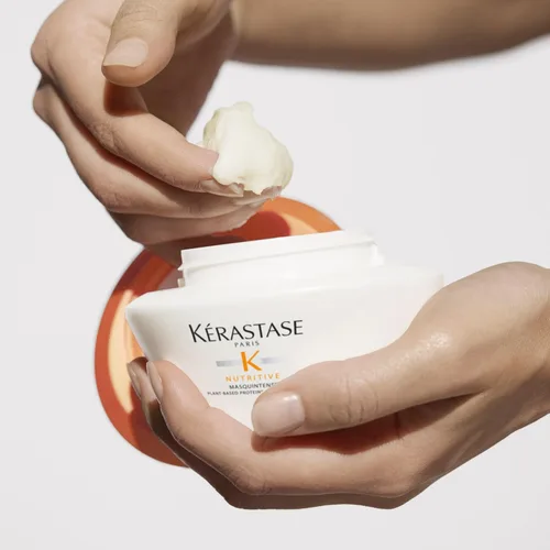 Vista 8 de Kérastase Nutritive Masquintense Máscara Para Cabello Fino a Medio Seco - Nutre y Acondiciona Profunda y Efectivamente, Con Proteínas Vegetales