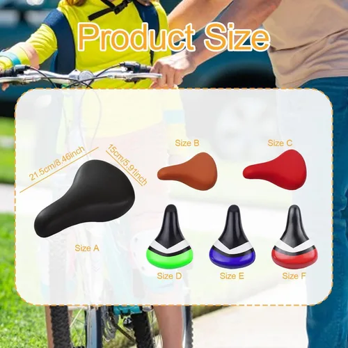 Vista 3 de Children's Bicycle Saddle, Bicycle Seat, Easy Installation, Soft, Universal, Comfortable, Wear-Resistant, Children's Bicycle Seat, Waterproof