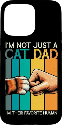 Vista 28 de Cat Dad Father Cat Lover Parent Father's Day Papa Fatherhood Case for iPhone 16