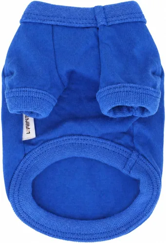 Vista 3 de LOPHIPETS Camiseta de perro 100% algodón para perros pequeños Taza de té Chihuahua Yorkie Ropa para cachorros - Azul/XXS