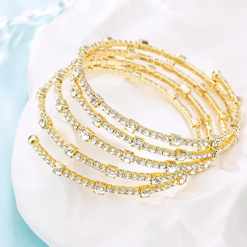 Vista 6 de Gold Bracelets for Women, Dainty Bracelets for Women Trendy, 14K Real Gold Bracelets Stack With Heart, Beaded, Cuban, Paperclip, Snake, Rope, Pearl